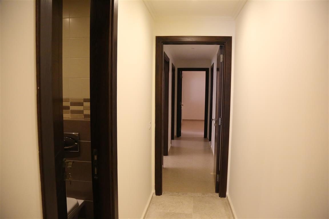 Corridor with massive oak door frames