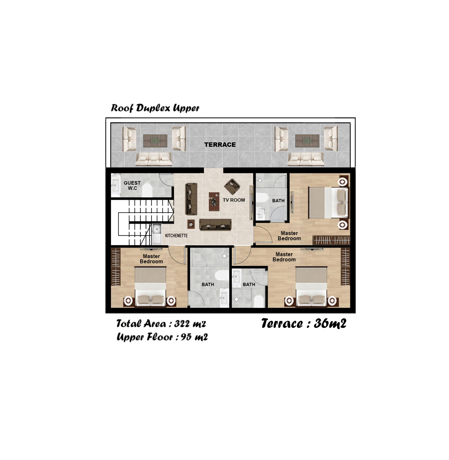 The Full-Floor Residences · Upper level floor plan